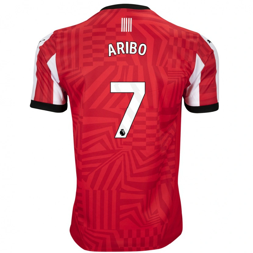 Danxen Mænd Joe Aribo #7 Rød Hvid Hjemmebane Spillertrøjer 2024/25 Trøje T-Shirt