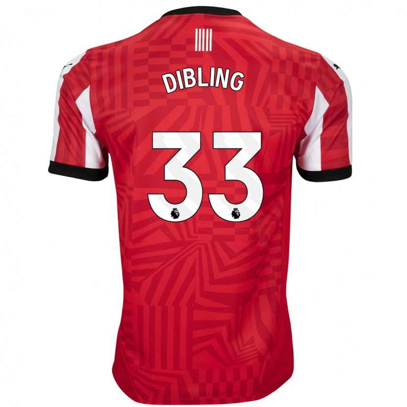Danxen Mænd Tyler Dibling #33 Rød Hvid Hjemmebane Spillertrøjer 2024/25 Trøje T-Shirt