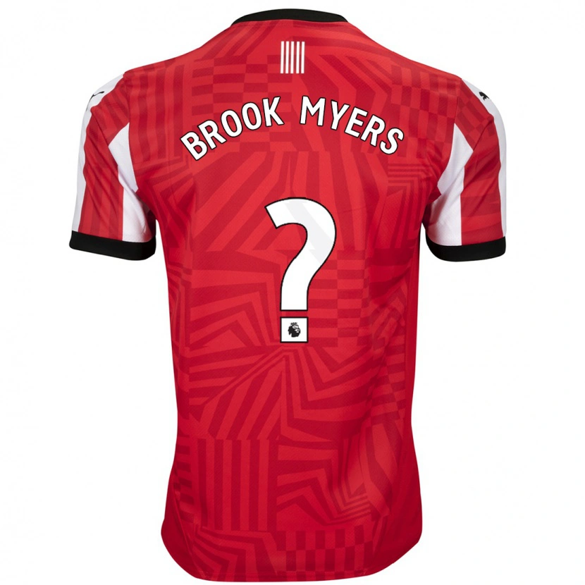 Danxen Mænd Brook Myers #0 Rød Hvid Hjemmebane Spillertrøjer 2024/25 Trøje T-Shirt