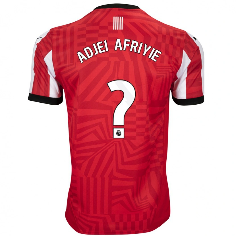 Danxen Mænd Hansel Adjei-Afriyie #0 Rød Hvid Hjemmebane Spillertrøjer 2024/25 Trøje T-Shirt
