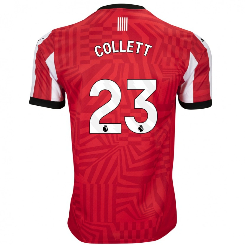 Danxen Mænd Megan Collett #23 Rød Hvid Hjemmebane Spillertrøjer 2024/25 Trøje T-Shirt