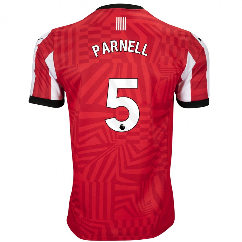 Danxen Mænd Rosanna Parnell #5 Rød Hvid Hjemmebane Spillertrøjer 2024/25 Trøje T-Shirt