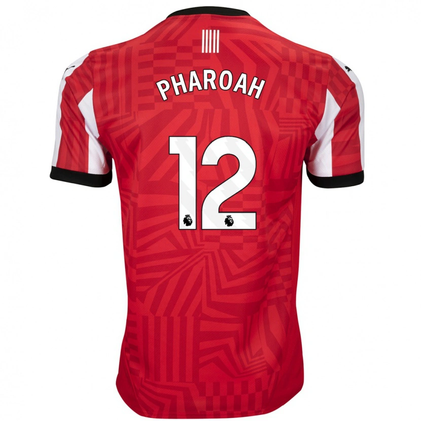 Danxen Mænd Sophia Pharoah #12 Rød Hvid Hjemmebane Spillertrøjer 2024/25 Trøje T-Shirt