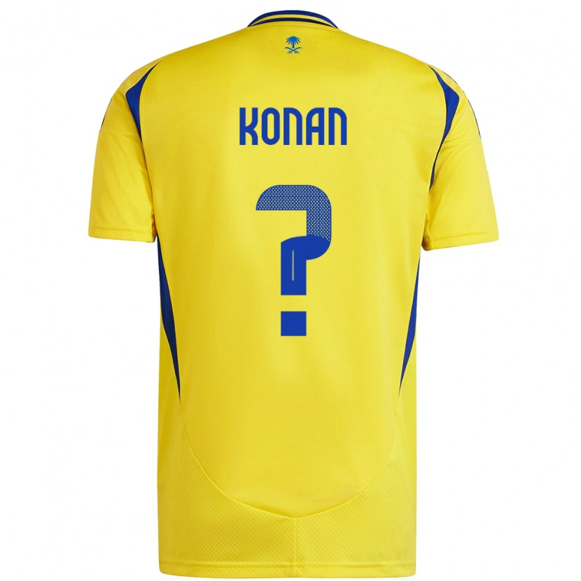 Danxen Mænd Ghislain Konan #0 Gul Blå Hjemmebane Spillertrøjer 2024/25 Trøje T-Shirt
