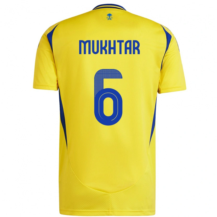 Danxen Mænd Mukhtar Ali #6 Gul Blå Hjemmebane Spillertrøjer 2024/25 Trøje T-Shirt