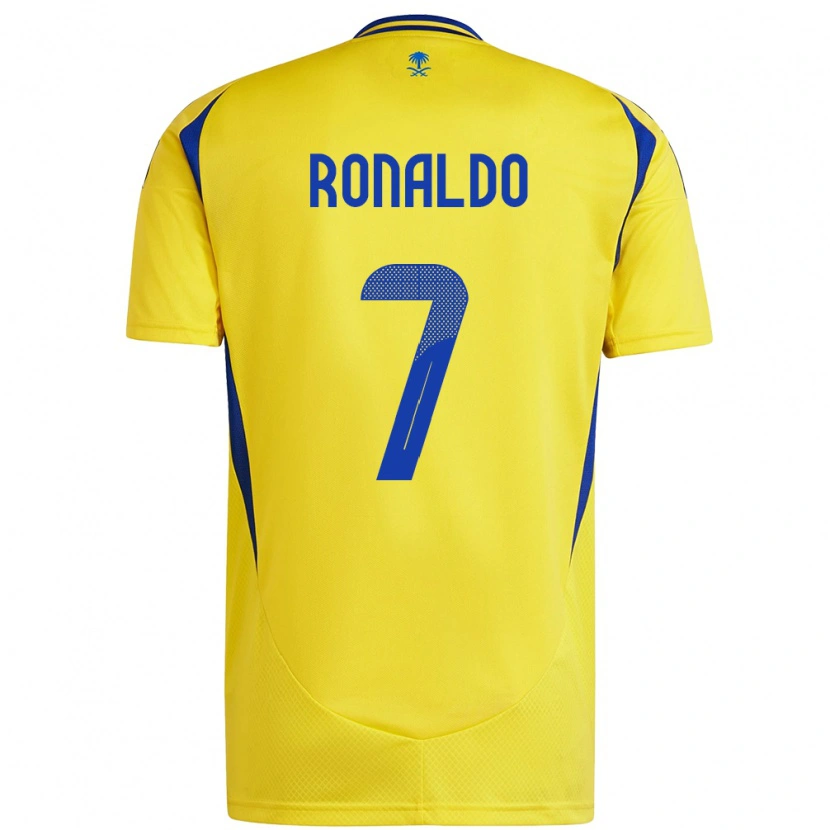 Danxen Mænd Cristiano Ronaldo #7 Gul Blå Hjemmebane Spillertrøjer 2024/25 Trøje T-Shirt