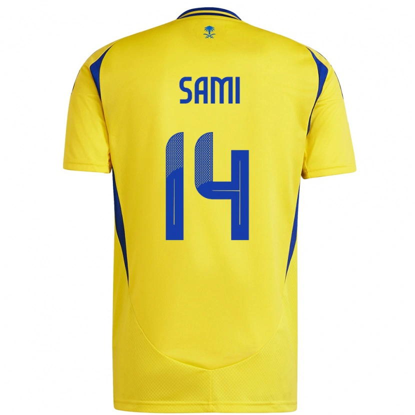 Danxen Mænd Sami Al-Najei #14 Gul Blå Hjemmebane Spillertrøjer 2024/25 Trøje T-Shirt