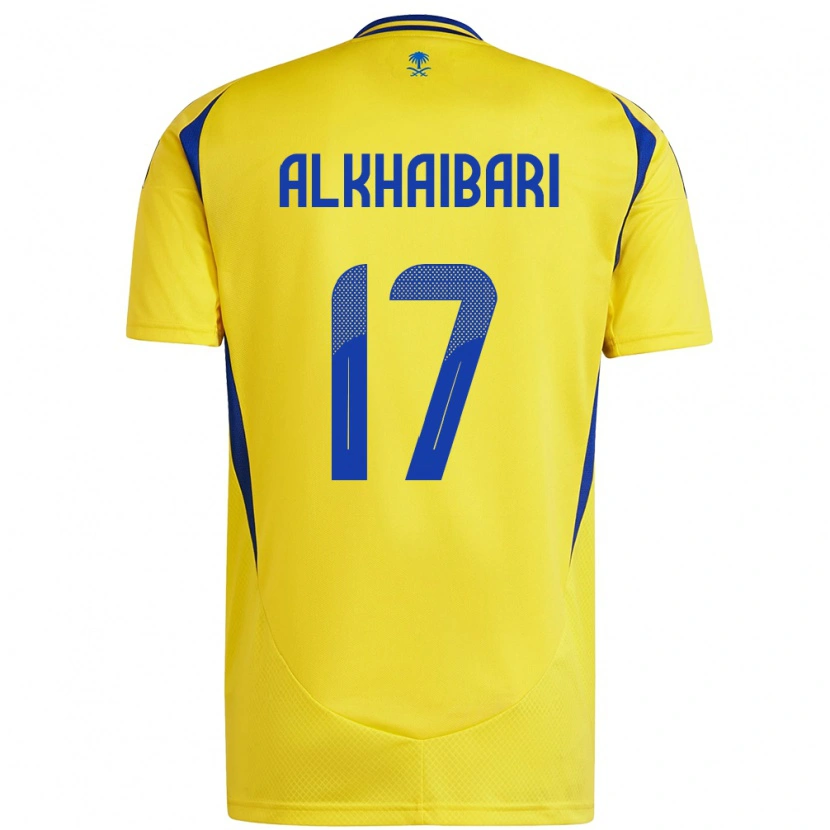 Danxen Mænd Abdullah Al-Khaibari #17 Gul Blå Hjemmebane Spillertrøjer 2024/25 Trøje T-Shirt