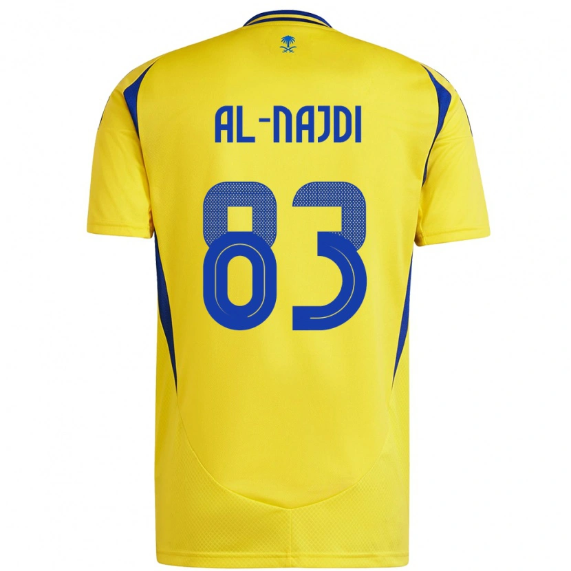 Danxen Mænd Salem Al-Najdi #83 Gul Blå Hjemmebane Spillertrøjer 2024/25 Trøje T-Shirt