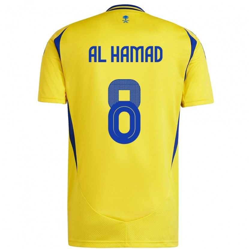 Danxen Mænd Sara Al-Hamad #8 Gul Blå Hjemmebane Spillertrøjer 2024/25 Trøje T-Shirt