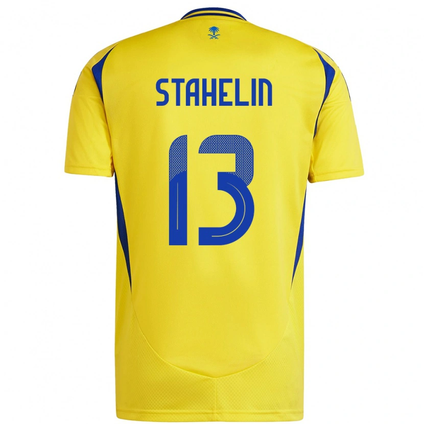Danxen Mænd Izabela Stahelin #13 Gul Blå Hjemmebane Spillertrøjer 2024/25 Trøje T-Shirt