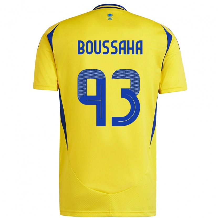 Danxen Mænd Lina Boussaha #93 Gul Blå Hjemmebane Spillertrøjer 2024/25 Trøje T-Shirt
