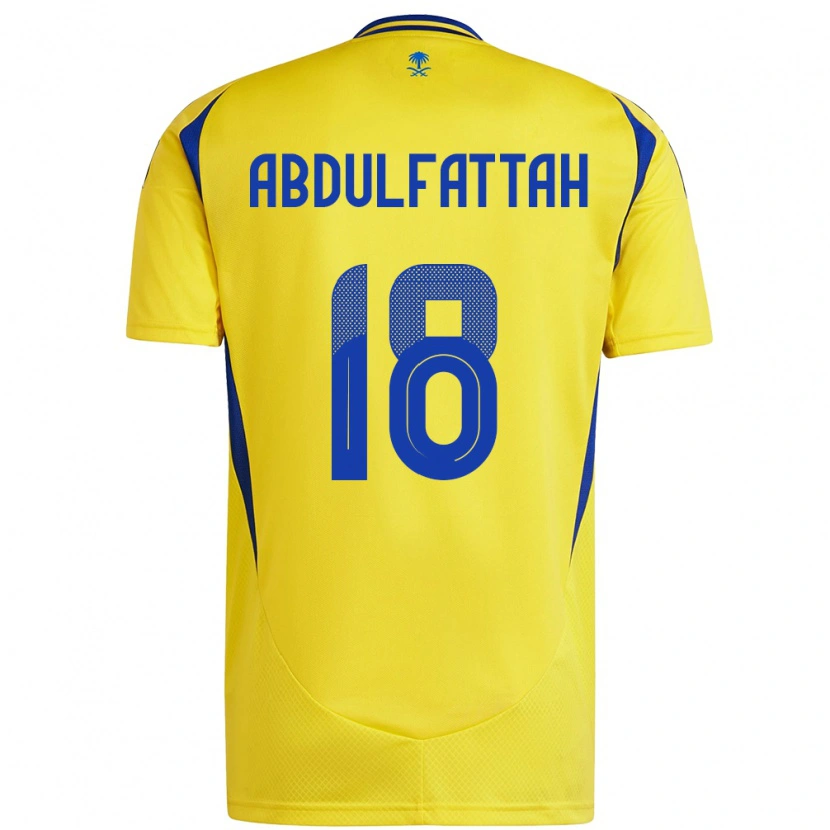 Danxen Mænd Abdulfattah Adam #18 Gul Blå Hjemmebane Spillertrøjer 2024/25 Trøje T-Shirt