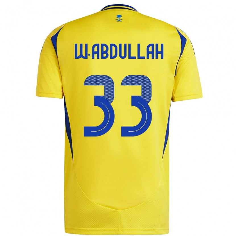 Danxen Mænd Waleed Abdullah #33 Gul Blå Hjemmebane Spillertrøjer 2024/25 Trøje T-Shirt