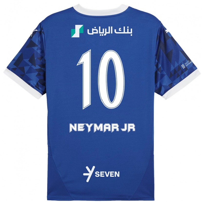 Danxen Mænd Neymar #10 Mørkeblå Hvid Hjemmebane Spillertrøjer 2024/25 Trøje T-Shirt