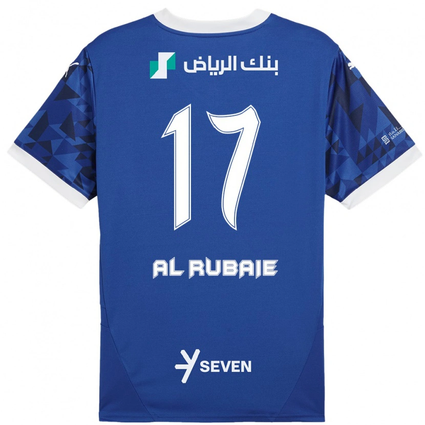 Danxen Mænd Mohammed Al-Rubaie #17 Mørkeblå Hvid Hjemmebane Spillertrøjer 2024/25 Trøje T-Shirt