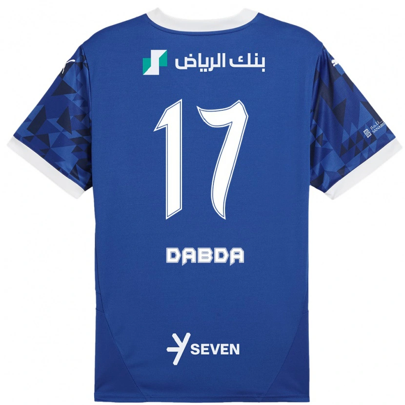 Danxen Mænd Claudia Dabda #17 Mørkeblå Hvid Hjemmebane Spillertrøjer 2024/25 Trøje T-Shirt