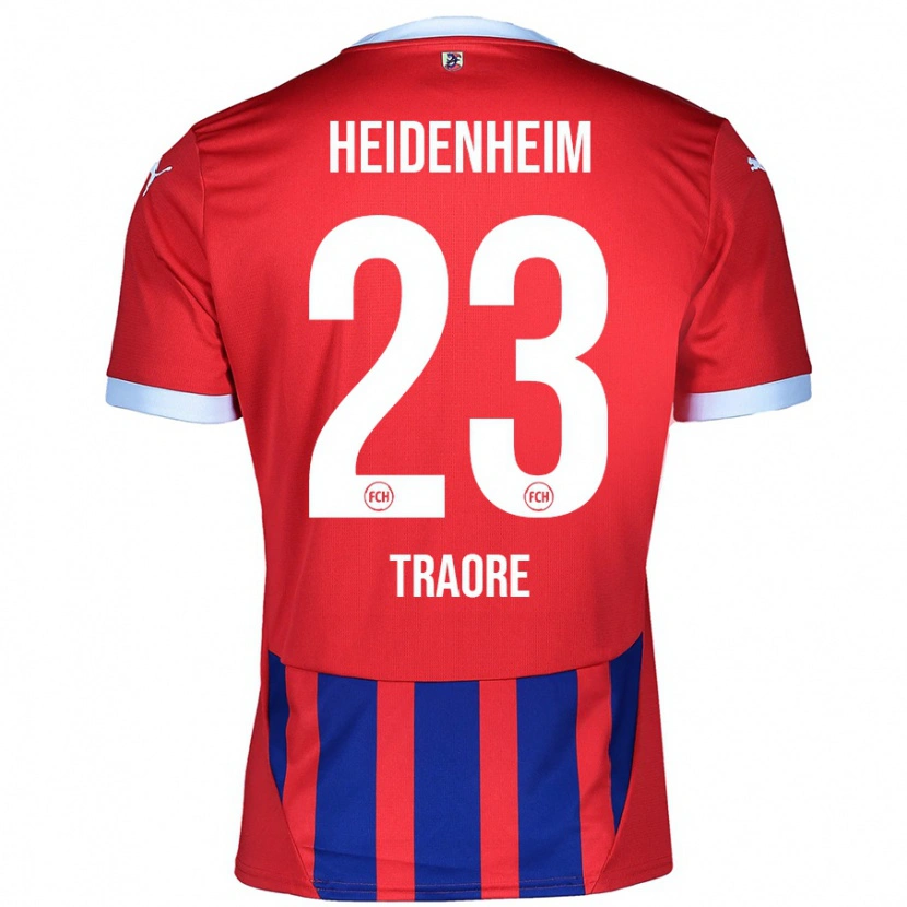Danxen Mænd Omar Traoré #23 Rød Blå Hjemmebane Spillertrøjer 2024/25 Trøje T-Shirt
