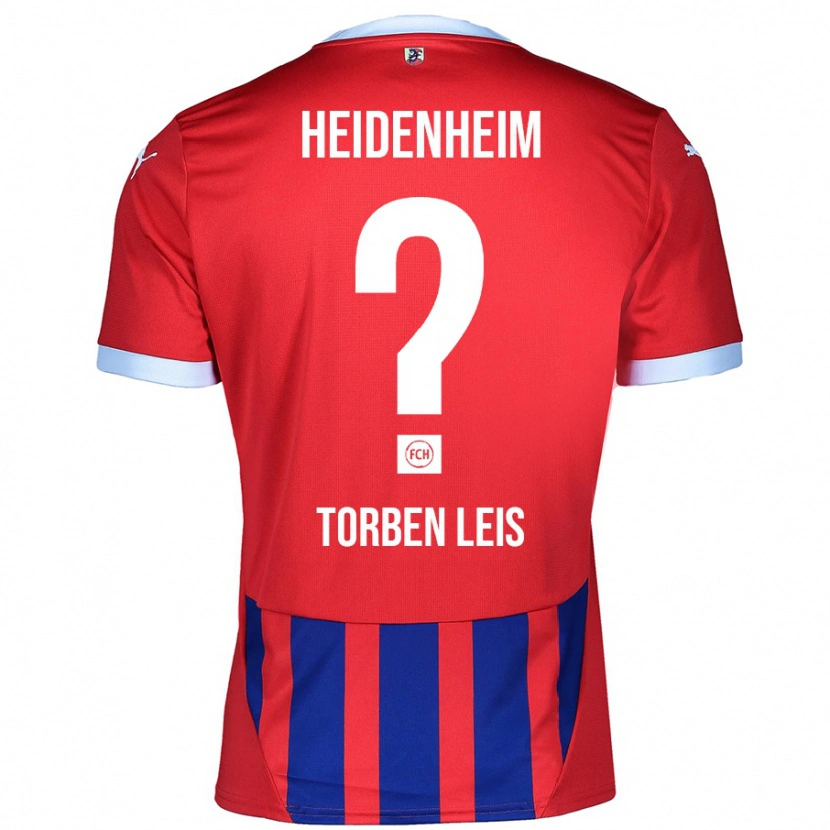 Danxen Mænd Torben Leis #0 Rød Blå Hjemmebane Spillertrøjer 2024/25 Trøje T-Shirt