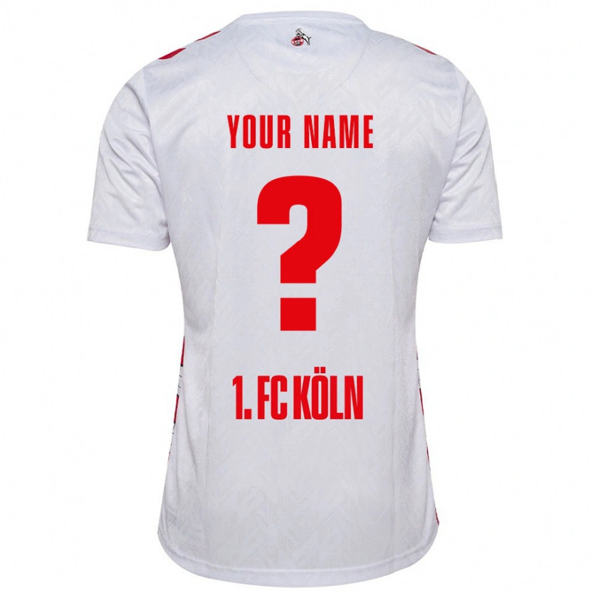 Danxen Mænd Dit Navn #0 Hvid Rød Hjemmebane Spillertrøjer 2024/25 Trøje T-Shirt