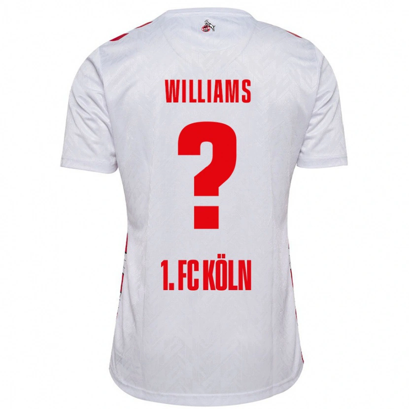 Danxen Mænd Daniel Williams #0 Hvid Rød Hjemmebane Spillertrøjer 2024/25 Trøje T-Shirt