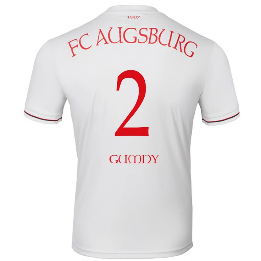 Danxen Mænd Robert Gumny #2 Hvid Hjemmebane Spillertrøjer 2024/25 Trøje T-Shirt