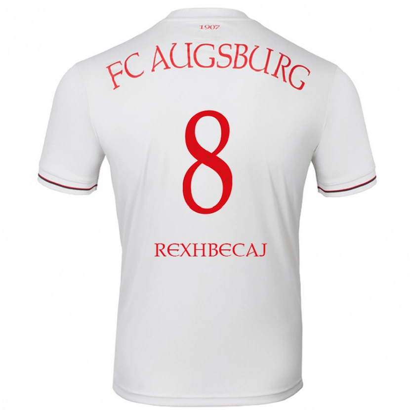 Danxen Mænd Elvis Rexhbecaj #8 Hvid Hjemmebane Spillertrøjer 2024/25 Trøje T-Shirt