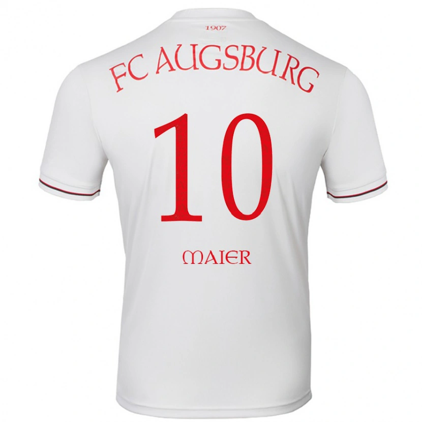 Danxen Mænd Arne Maier #10 Hvid Hjemmebane Spillertrøjer 2024/25 Trøje T-Shirt