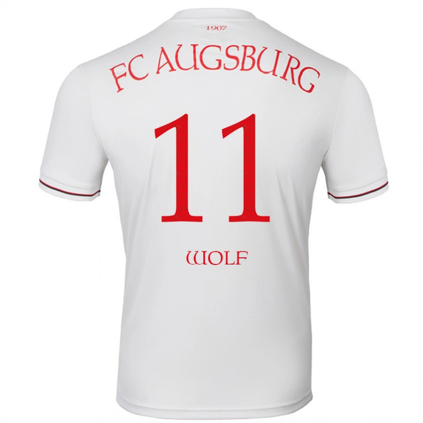 Danxen Mænd Marius Wolf #11 Hvid Hjemmebane Spillertrøjer 2024/25 Trøje T-Shirt