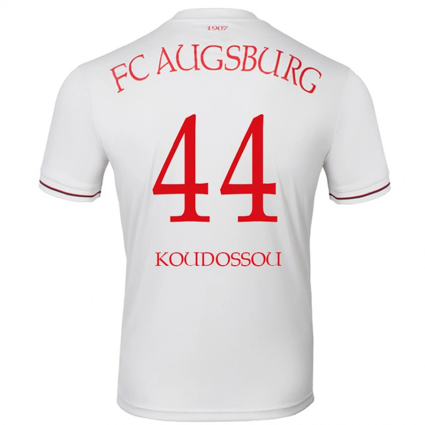 Danxen Mænd Henri Koudossou #44 Hvid Hjemmebane Spillertrøjer 2024/25 Trøje T-Shirt