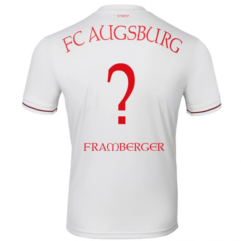 Danxen Mænd Raphael Framberger #0 Hvid Hjemmebane Spillertrøjer 2024/25 Trøje T-Shirt