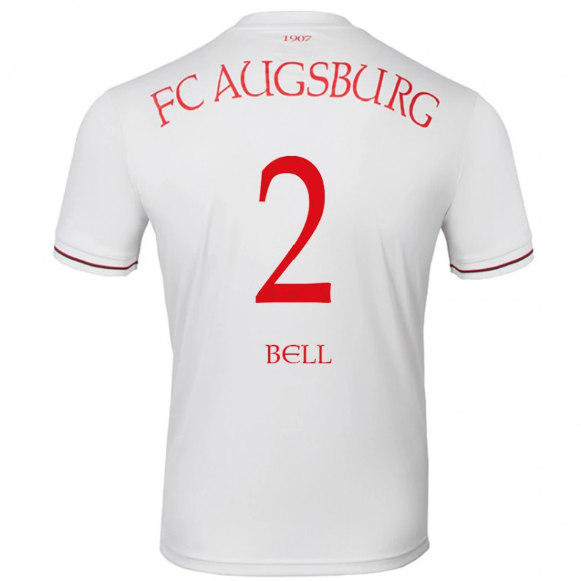 Danxen Mænd Julian Bell #2 Hvid Hjemmebane Spillertrøjer 2024/25 Trøje T-Shirt