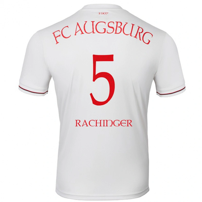 Danxen Mænd Lorenz Rachinger #5 Hvid Hjemmebane Spillertrøjer 2024/25 Trøje T-Shirt