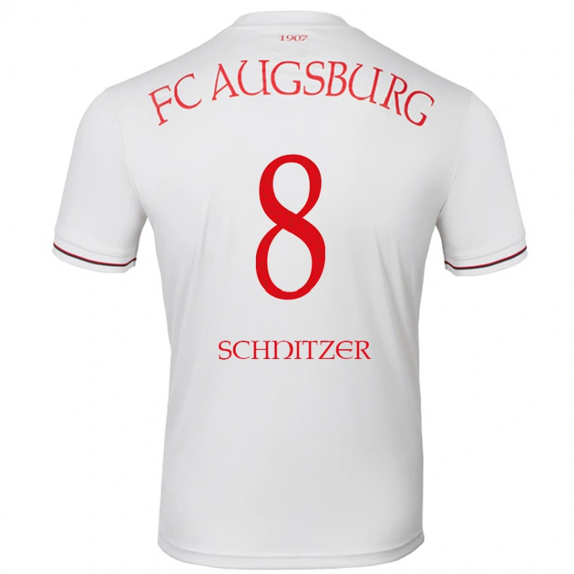 Danxen Mænd Tim Schnitzer #8 Hvid Hjemmebane Spillertrøjer 2024/25 Trøje T-Shirt