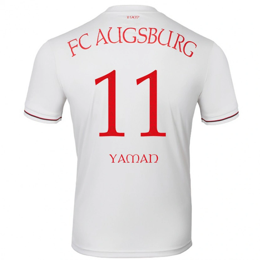 Danxen Mænd Kerim Yaman #11 Hvid Hjemmebane Spillertrøjer 2024/25 Trøje T-Shirt