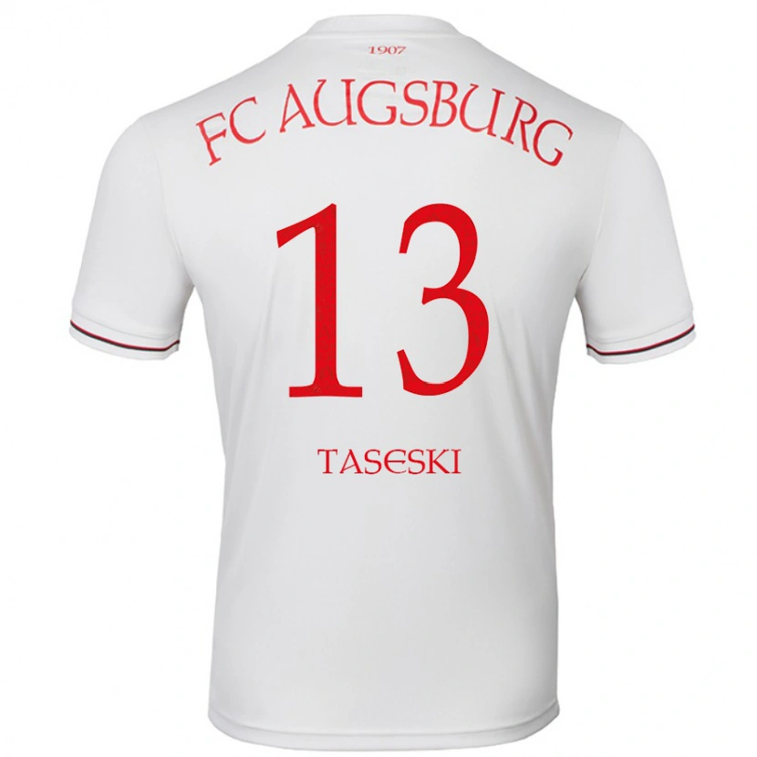Danxen Mænd Kristijan Taseski #13 Hvid Hjemmebane Spillertrøjer 2024/25 Trøje T-Shirt
