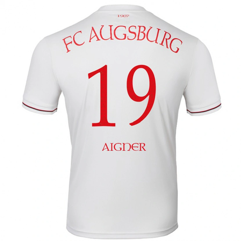Danxen Mænd Lukas Aigner #19 Hvid Hjemmebane Spillertrøjer 2024/25 Trøje T-Shirt