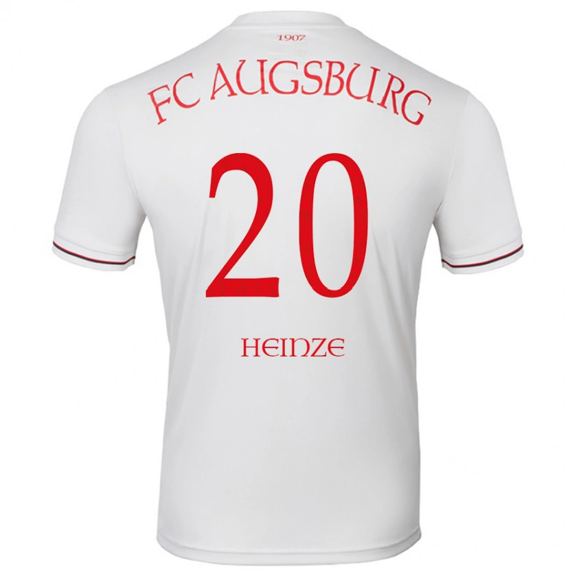 Danxen Mænd Fynn Heinze #20 Hvid Hjemmebane Spillertrøjer 2024/25 Trøje T-Shirt