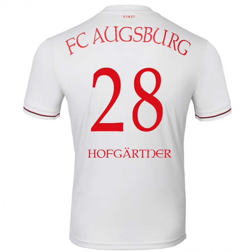 Danxen Mænd Hendrik Hofgärtner #28 Hvid Hjemmebane Spillertrøjer 2024/25 Trøje T-Shirt