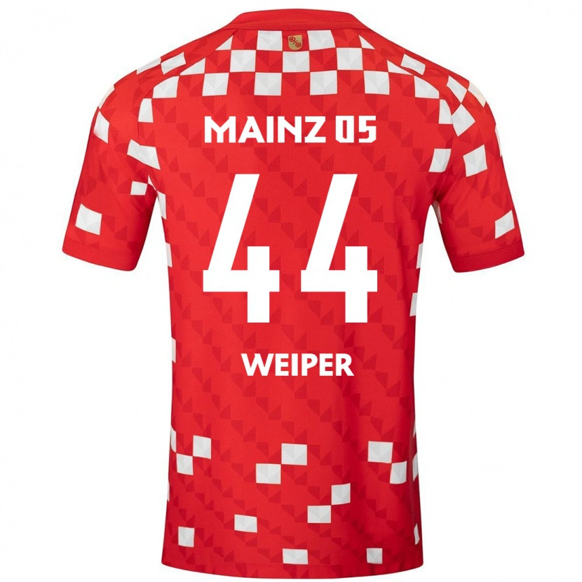 Danxen Mænd Nelson Weiper #44 Hvid Rød Hjemmebane Spillertrøjer 2024/25 Trøje T-Shirt