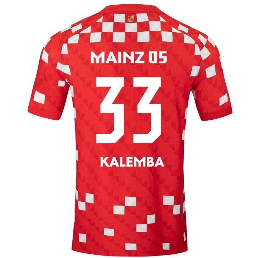 Danxen Mænd Marcel Kalemba #33 Hvid Rød Hjemmebane Spillertrøjer 2024/25 Trøje T-Shirt