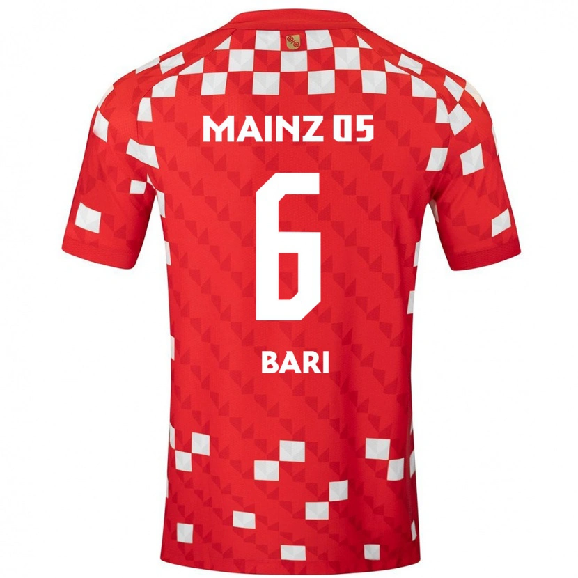Danxen Mænd Lorena Bari #6 Hvid Rød Hjemmebane Spillertrøjer 2024/25 Trøje T-Shirt