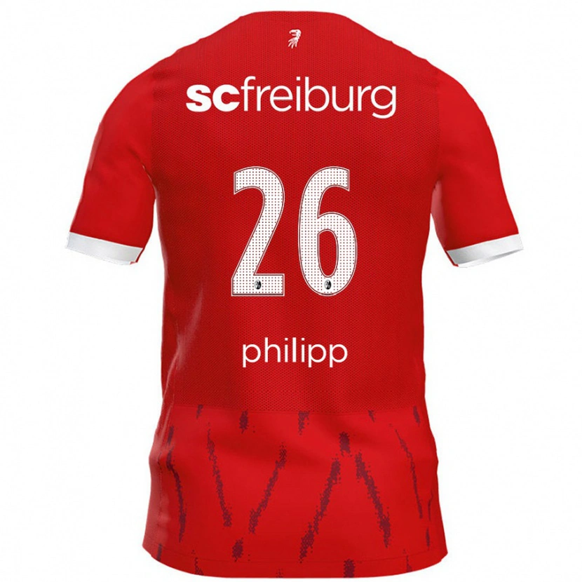Danxen Mænd Maximilian Philipp #26 Rød Hjemmebane Spillertrøjer 2024/25 Trøje T-Shirt