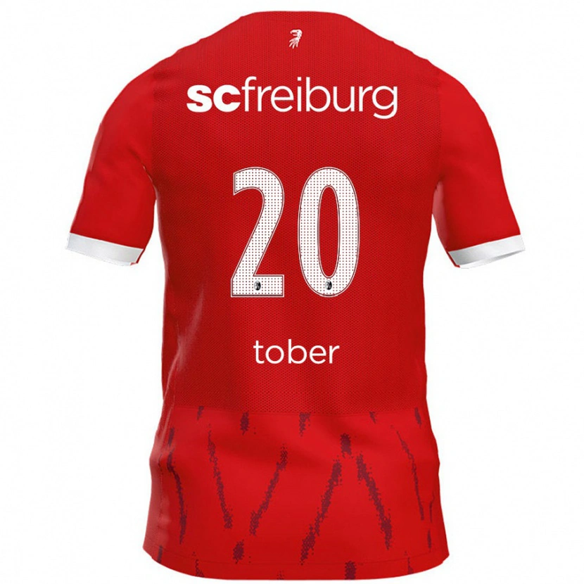 Danxen Mænd Louis Tober #20 Rød Hjemmebane Spillertrøjer 2024/25 Trøje T-Shirt