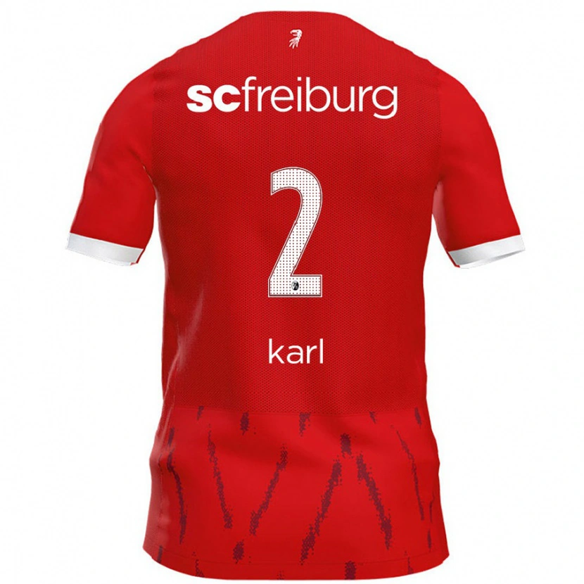 Danxen Mænd Lisa Karl #2 Rød Hjemmebane Spillertrøjer 2024/25 Trøje T-Shirt
