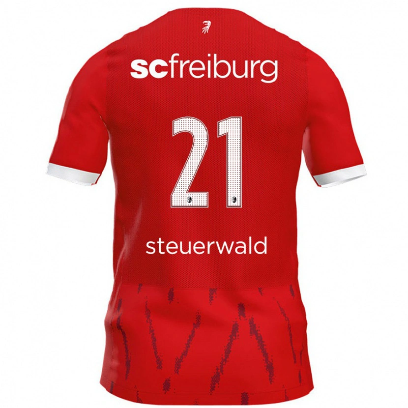Danxen Mænd Samantha Steuerwald #21 Rød Hjemmebane Spillertrøjer 2024/25 Trøje T-Shirt