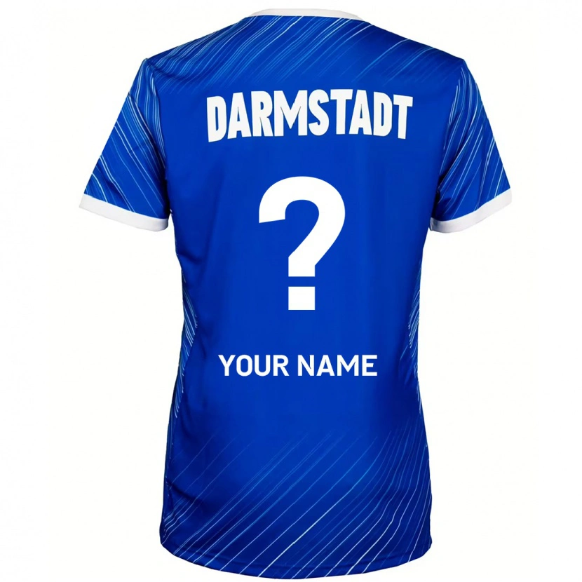 Danxen Mænd Dit Navn #0 Blå Hvid Hjemmebane Spillertrøjer 2024/25 Trøje T-Shirt