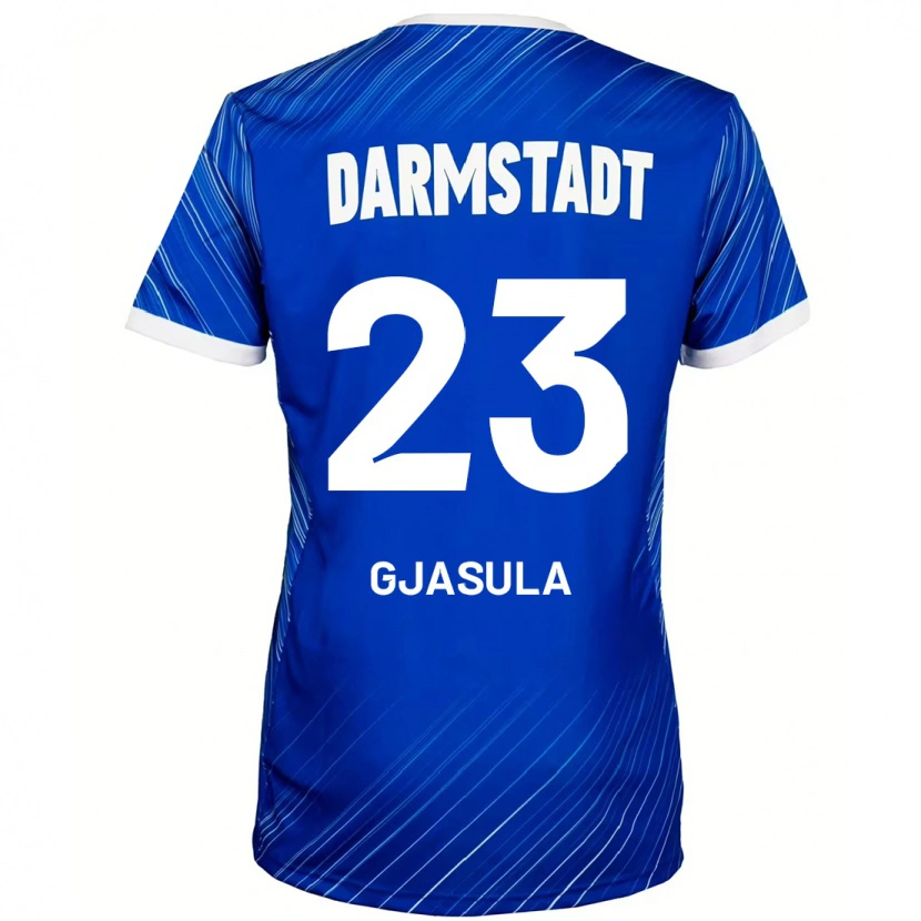 Danxen Mænd Klaus Gjasula #23 Blå Hvid Hjemmebane Spillertrøjer 2024/25 Trøje T-Shirt