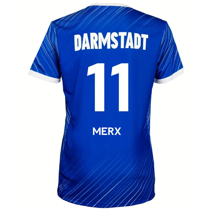 Danxen Mænd Manolo Merx #11 Blå Hvid Hjemmebane Spillertrøjer 2024/25 Trøje T-Shirt