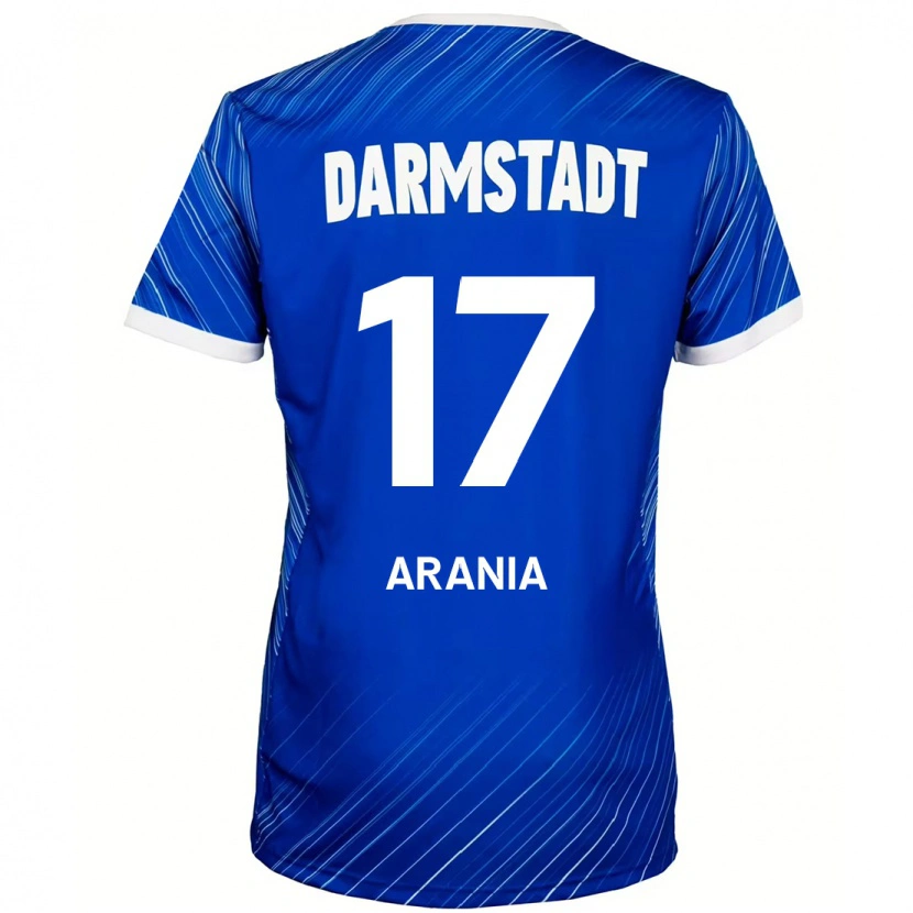 Danxen Mænd Asaf Arania #17 Blå Hvid Hjemmebane Spillertrøjer 2024/25 Trøje T-Shirt